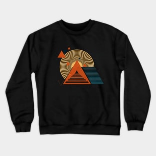 Mountain geometric horizont minimal Crewneck Sweatshirt